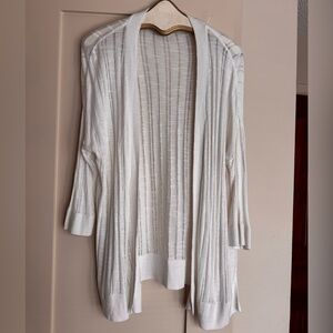 Merona Cream Open-Front Ribbed Cardigan Size XL